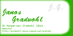 janos gradwohl business card